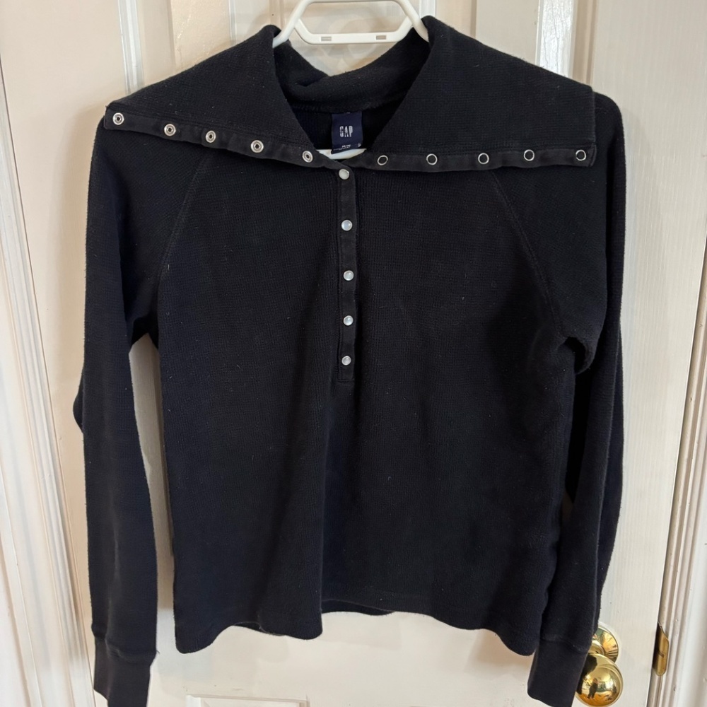 vintage early 2010s button up large collar GAP shirt * accepting offers - Picture 3 of 7
